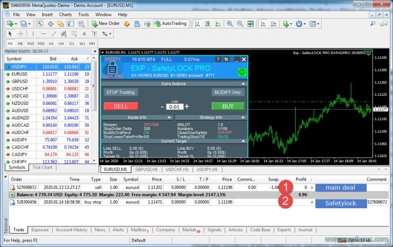 SafetyLOCK PRO Защити свои позиции с LOCK (HEDGE) Открытие противоположных отложенных ордеров с LOCK (HEDGE) - Каталог статей -