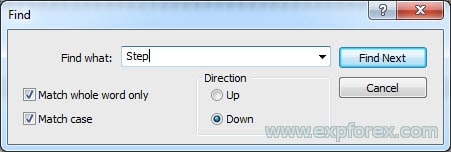 Search Function in Source Code